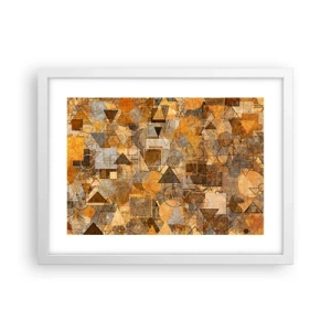 Poster in een witte lijst - De wereld in vorm - 40x30 cm