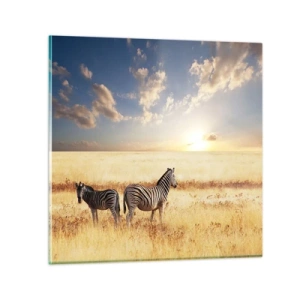 Schilderen op glas - Ga weg, verstoor onze vrede niet - 30x30 cm