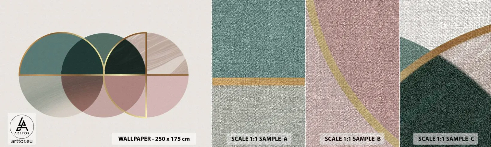 Fotobehang Monster Premium Canvas - Wiel voor wiel... - Abstractie, Deel, Modern patroon - 100x30 cm