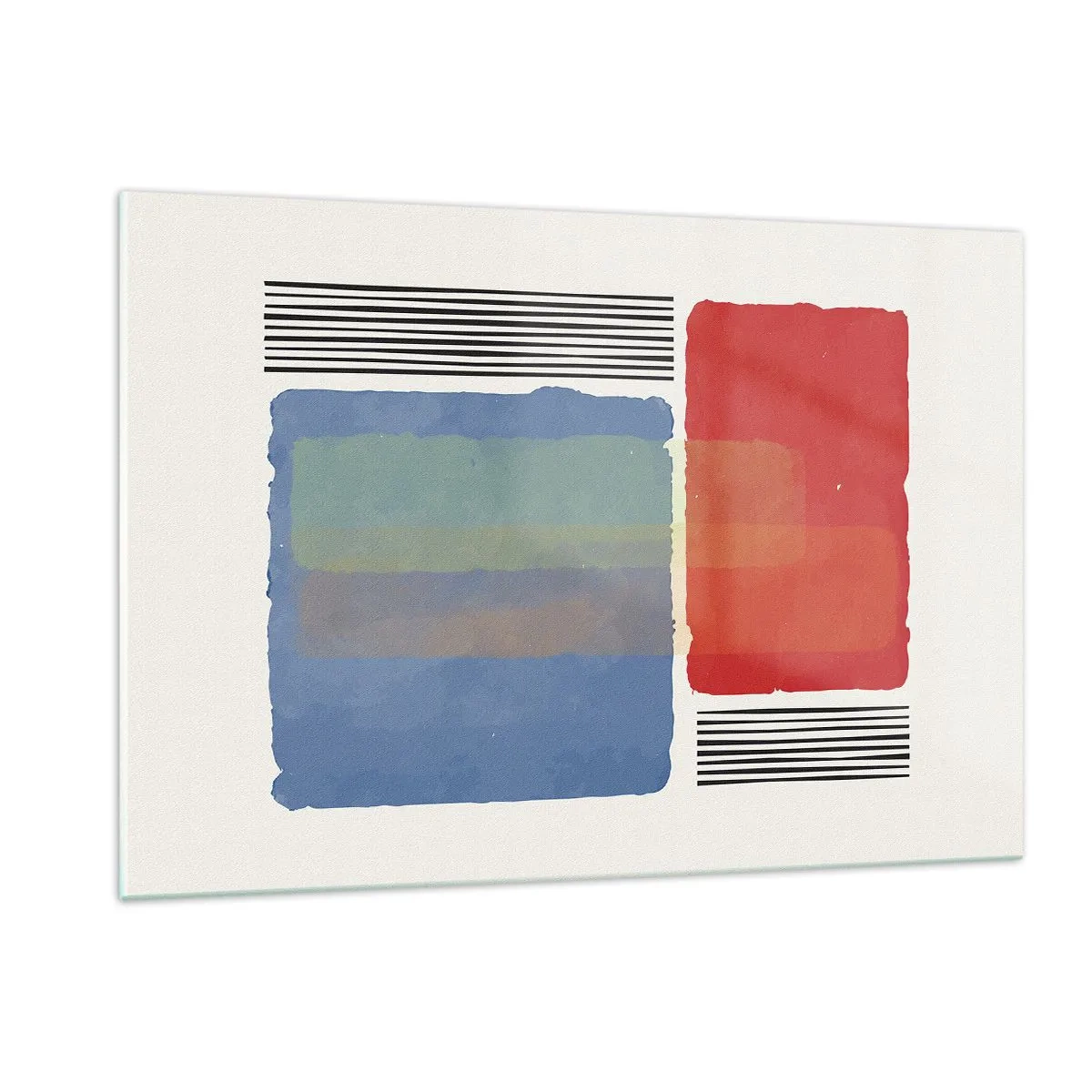 Schilderen op glas - De geest en de letter van de geometrie - 120x80 cm