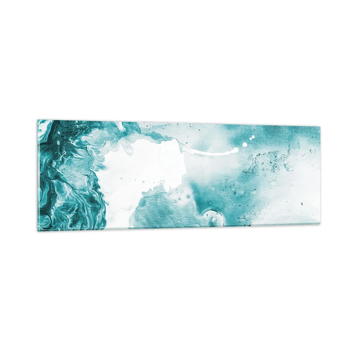 Schilderen op glas - Moerast van blauw - 90x30 cm
