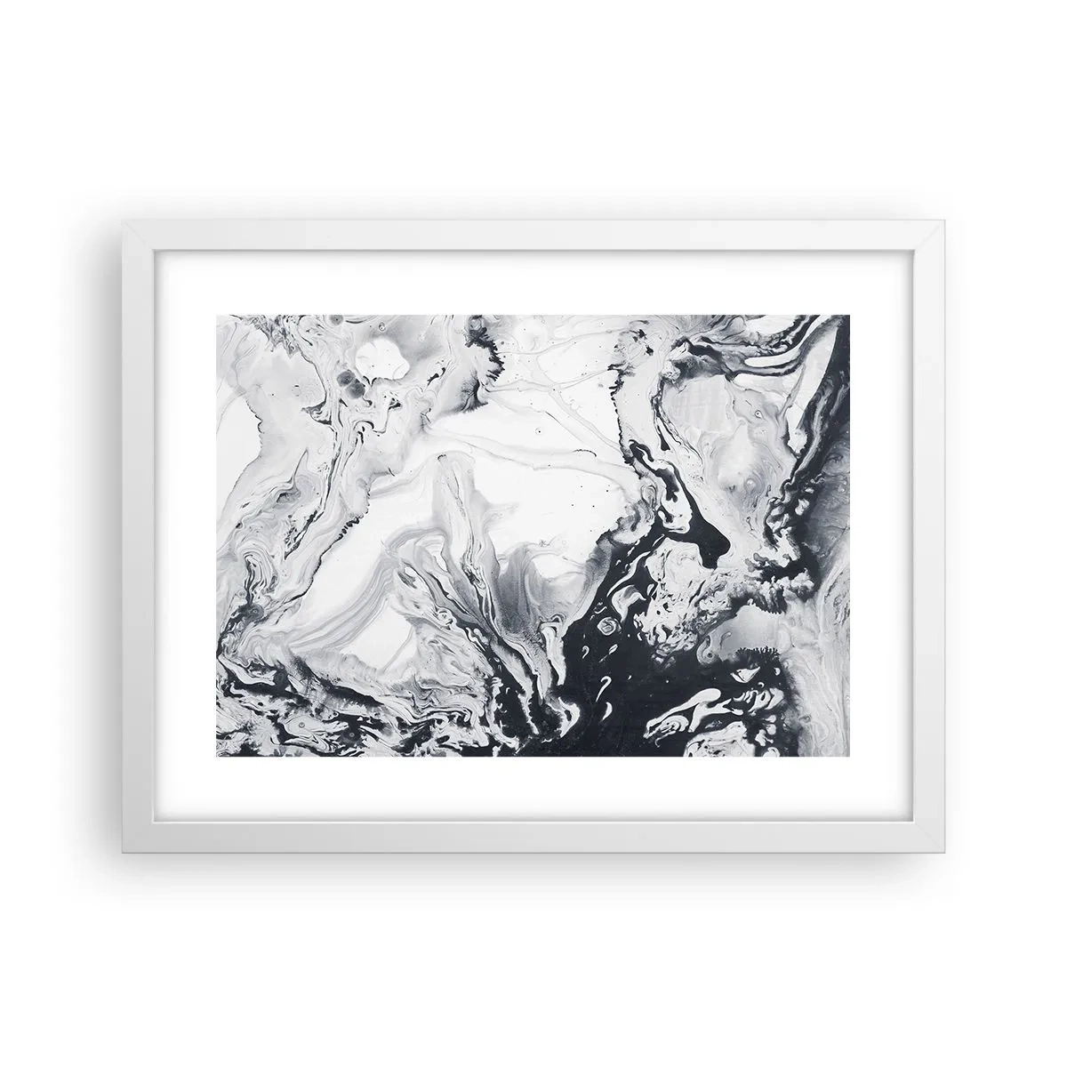 Poster in een witte lijst - Het binnenste van de aarde - 40x30 cm