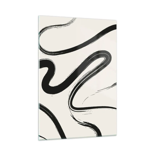 Schilderen op glas - Zwart-wit eigenzinnigheid - 50x70 cm