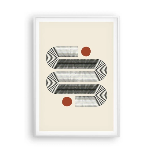 Poster in een witte lijst - Van het begin tot het eind - 70x100 cm