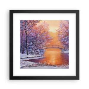 Poster in een zwarte lijst - Laten we elkaar hier ontmoeten - 30x30 cm