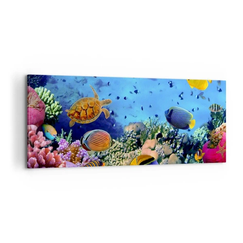 Schilderen op canvas - En wat weten we over het leven... - 100x40 cm
