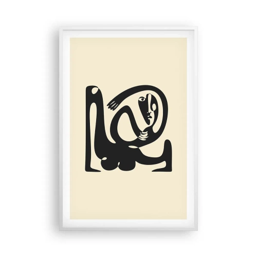 Poster in een witte lijst - Bijna Picasso - 61x91 cm