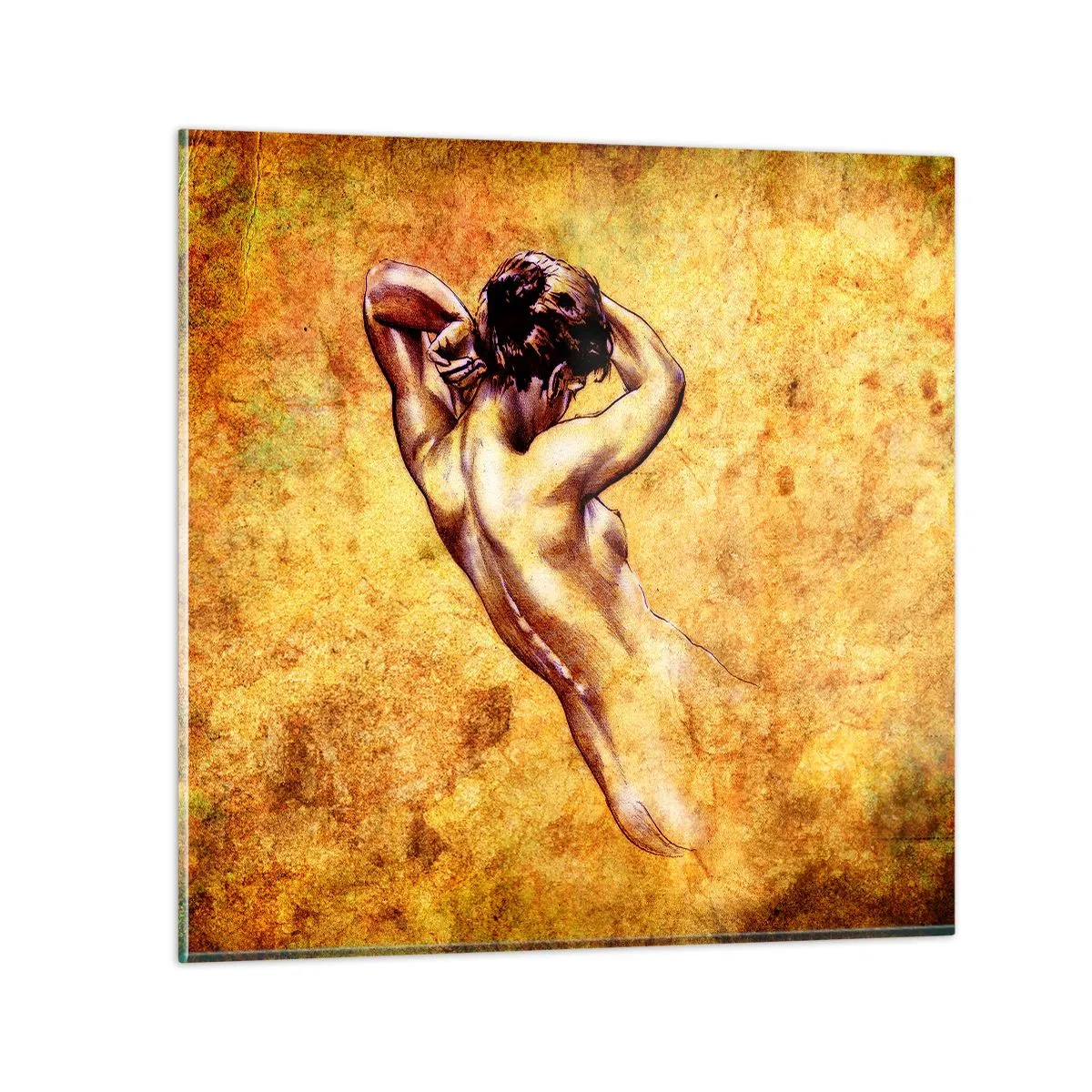 Schilderen op glas - Ontdekt, maar nog steeds een mysterie - 50x50 cm