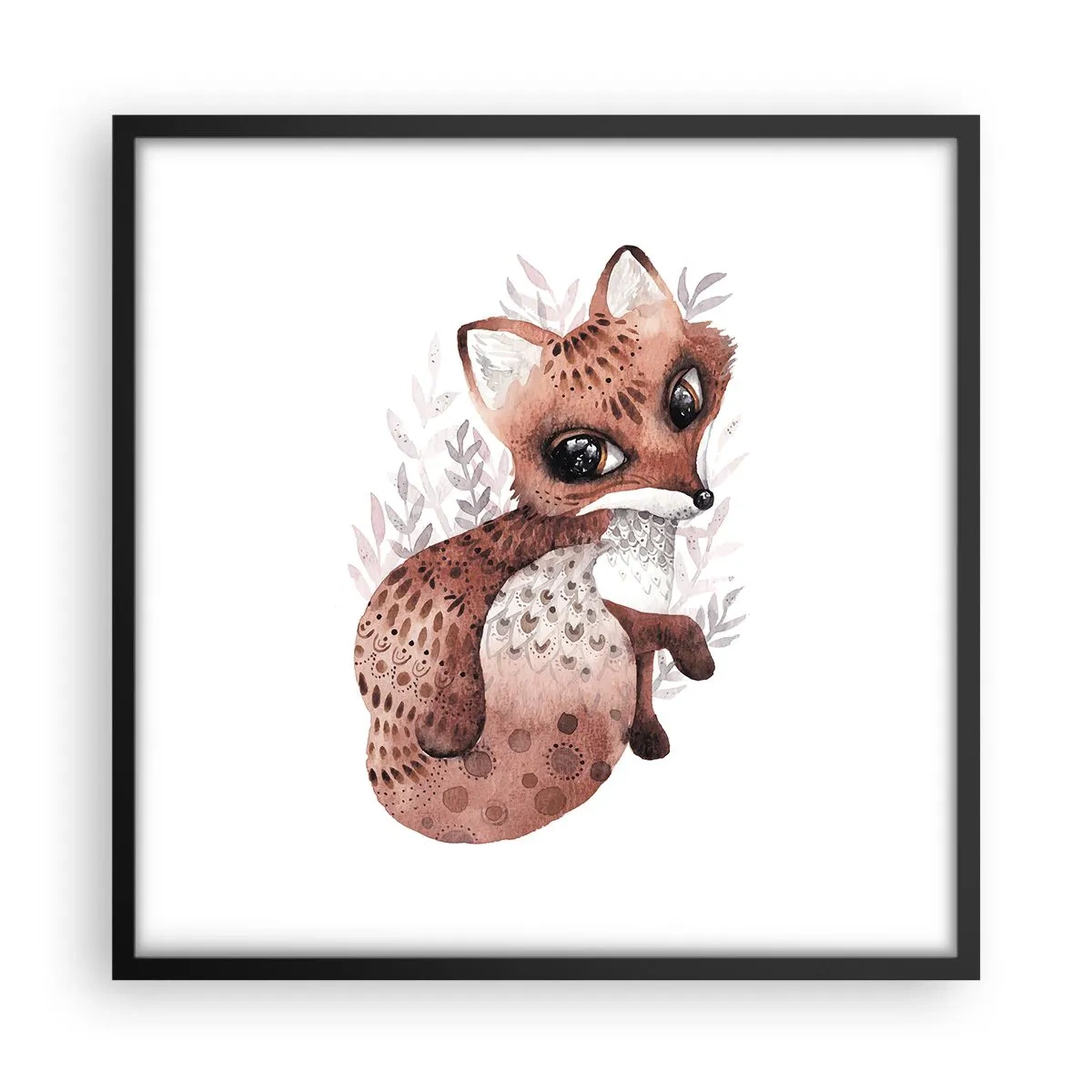 Poster in een zwarte lijst - Houd er gewoon van - 50x50 cm