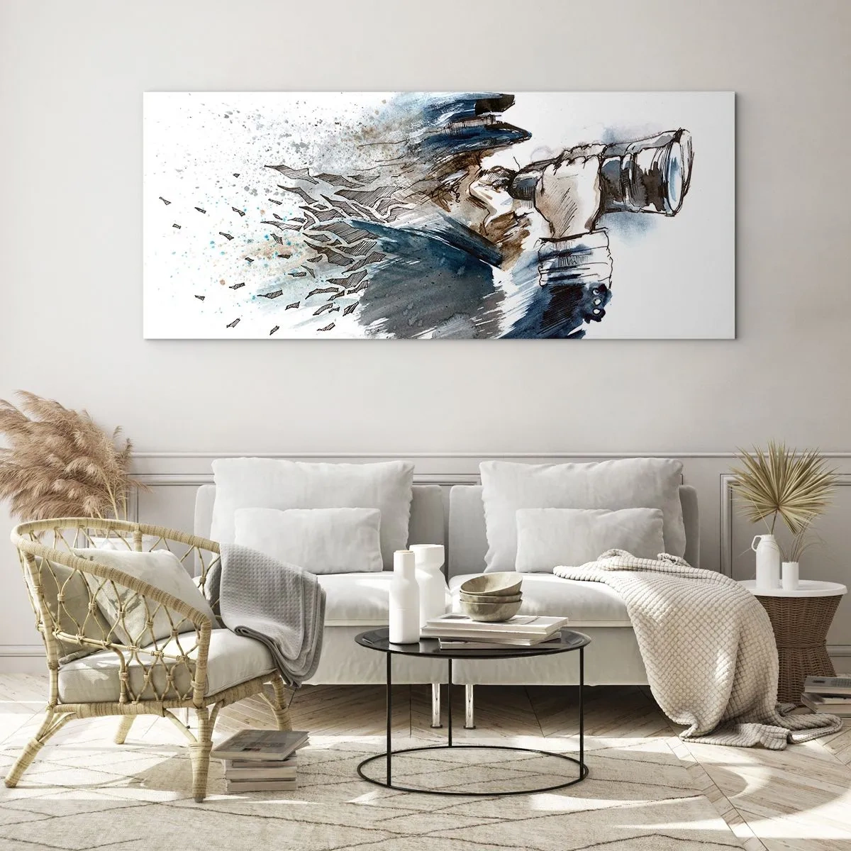 Schilderen op glas - Tien op de schaal van Beaufort! - 90x30 cm