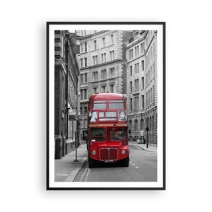 Poster in een zwarte lijst - Het dagelijkse leven hoeft niet grijs te zijn - 70x100 cm