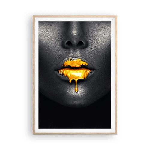 Een poster in een licht eiken lijst - Goldmouth - 70x100 cm