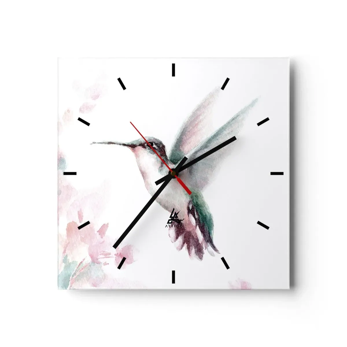 Wandklok - Klok - Vastgehouden tijdens fladderen - 40x40 cm