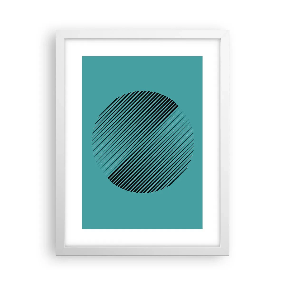Poster in een witte lijst - Cirkel – een geometrische variatie - 30x40 cm