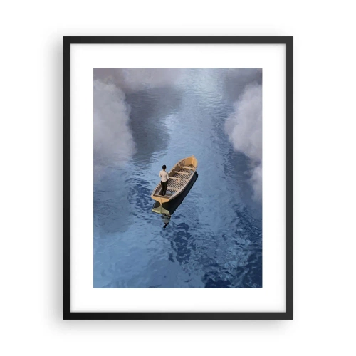 Poster in een zwarte lijst - Leven – reis – onbekend - 40x50 cm