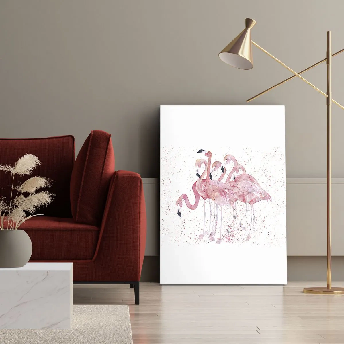 Schilderen op canvas - Roze ensemble - 65x120 cm