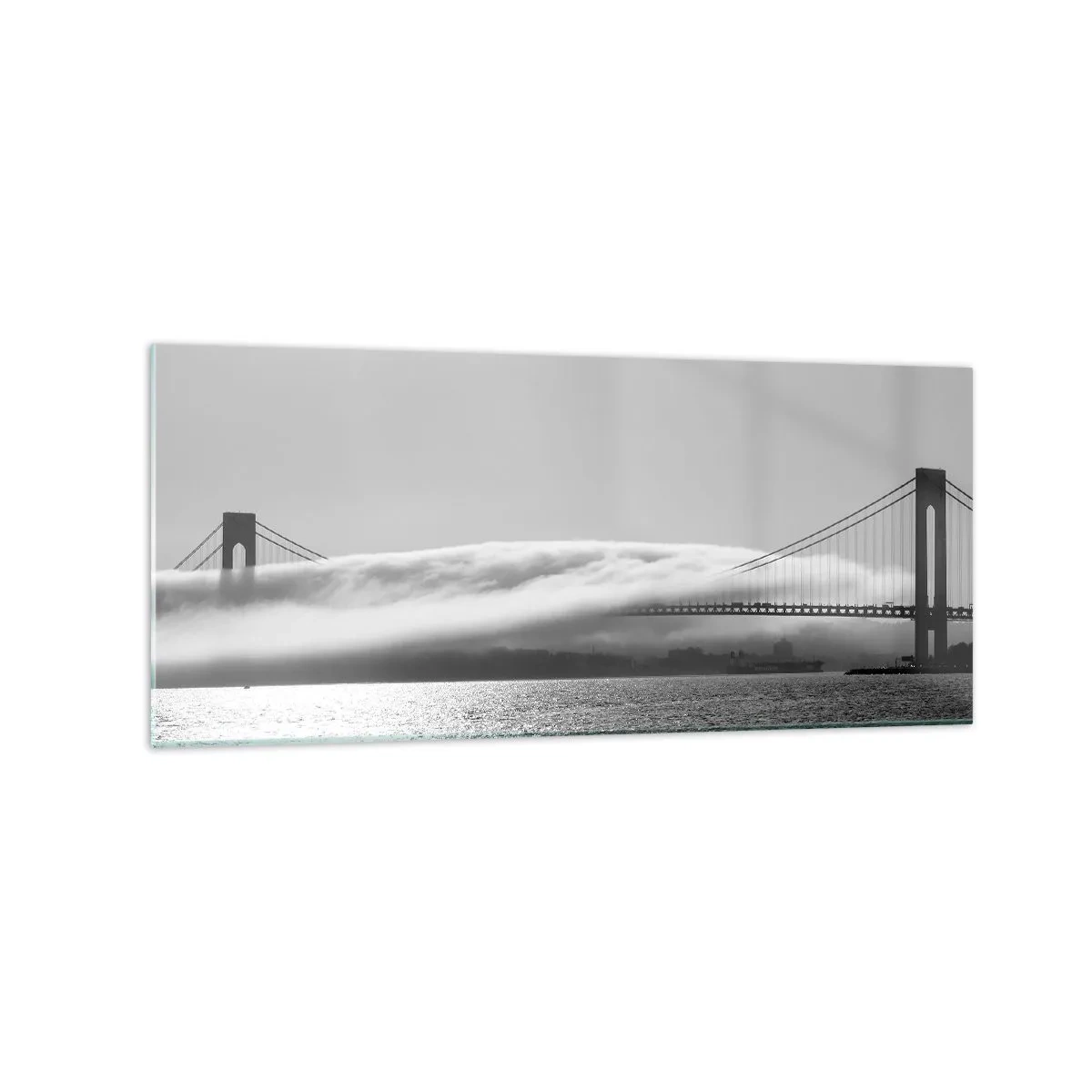 Schilderen op glas - Vaar door de Golden Gates - 120x50 cm