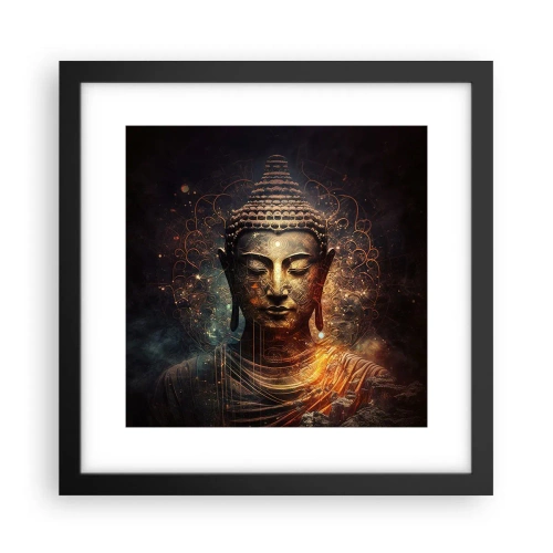 Poster in een zwarte lijst - Geestelijke balans - 30x30 cm