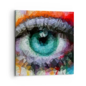 Schilderen op canvas - Kristallijne gloed van de ogen - 70x70 cm