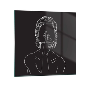 Schilderen op glas - Schoonheid bloeit in stilte - 30x30 cm