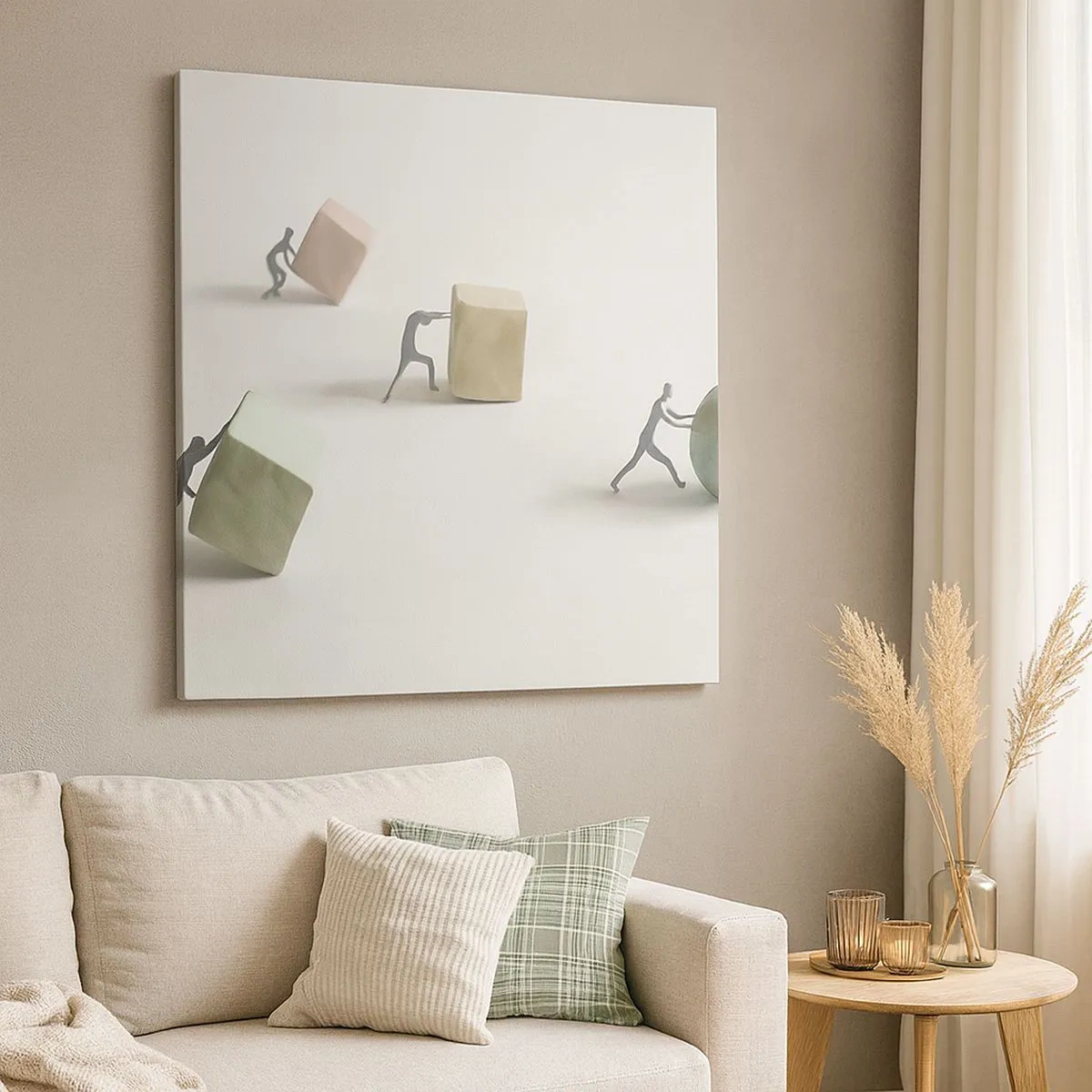 Schilderen op canvas - Puur leven - 30x30 cm