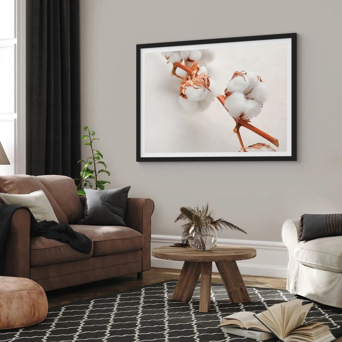 Poster in een zwarte lijst - Gewoon een knuffel - 70x50 cm