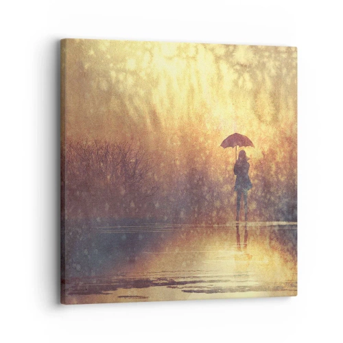 Schilderen op canvas - Ik voel dat iemand naar me kijkt - 30x30 cm