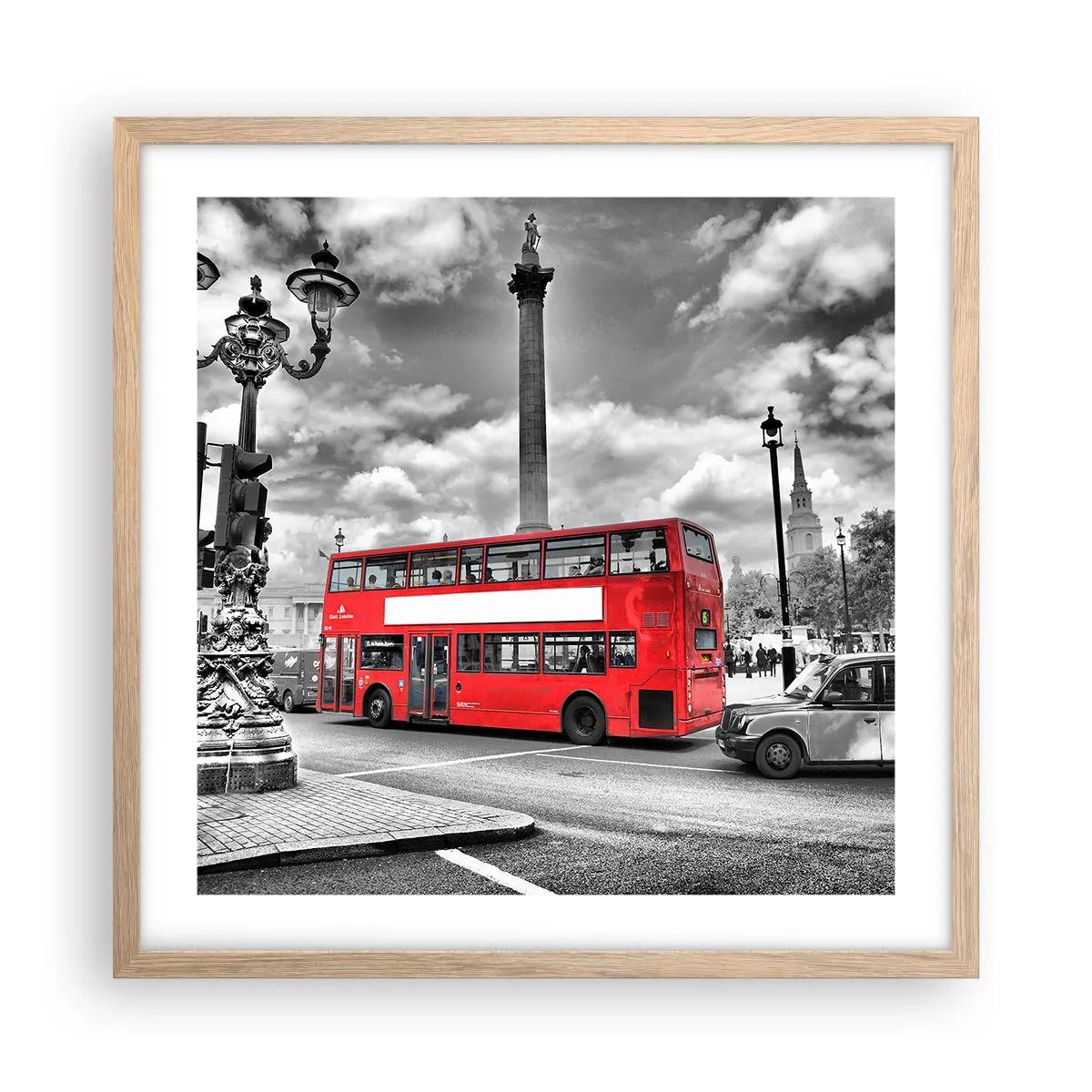 Een poster in een licht eiken lijst - De echte bloedbaan van de stad - 50x50 cm