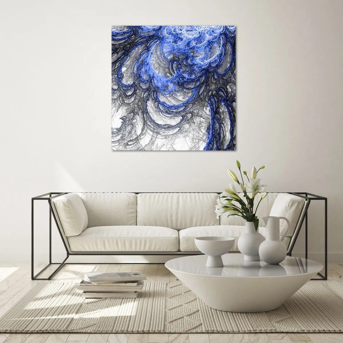 Schilderen op glas - De geboorte van een golf - 40x40 cm