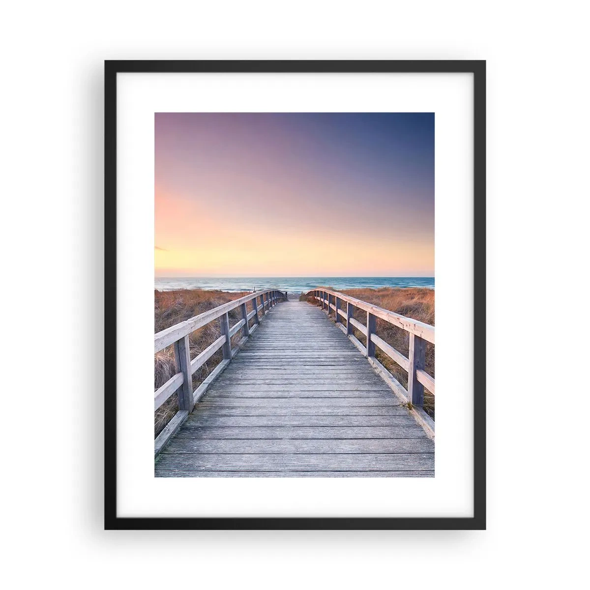 Poster in een zwarte lijst - Baltische avond aurora - 40x50 cm