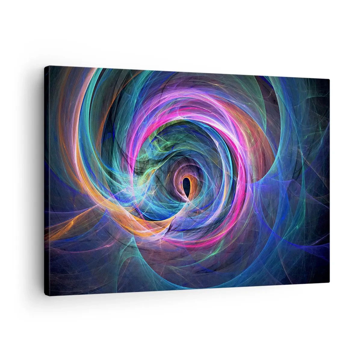 Schilderen op canvas - Een abstracte werveling van kleuren in tinten paars, roze en blauw. - 70x50cm - Waar breng je me heen? - Moderne wanddecoratie voor woonkamer en slaapkamer ARTTOR