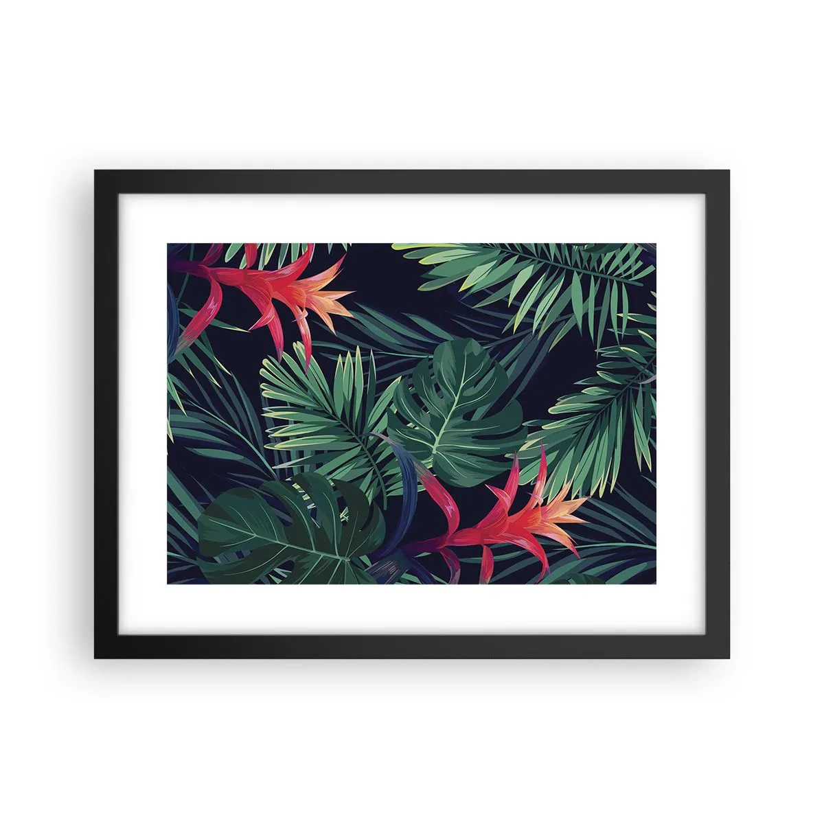 Poster in een zwarte lijst - Ontsteken in het groen - 40x30 cm