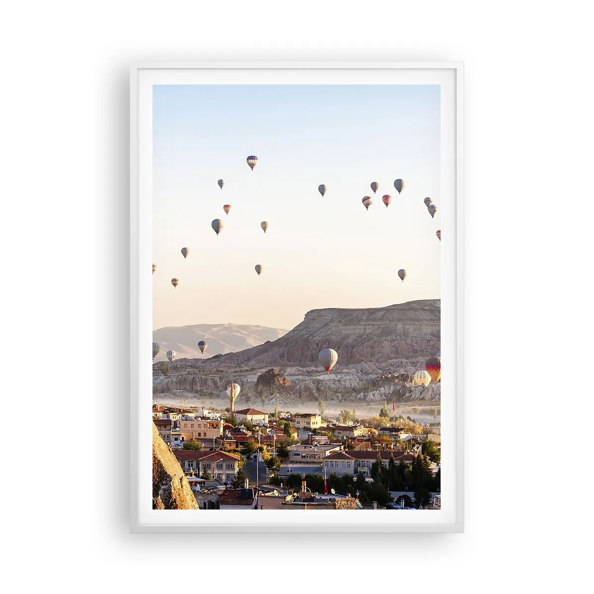 Poster in een witte lijst - Als schepen in de lucht - 70x100 cm