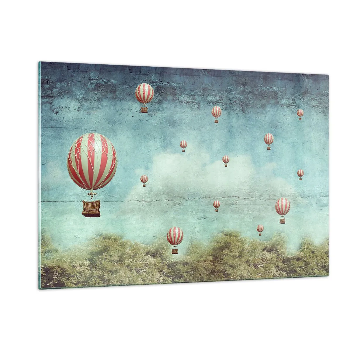Schilderen op glas - Vrij van de drukte van het leven - 120x80 cm