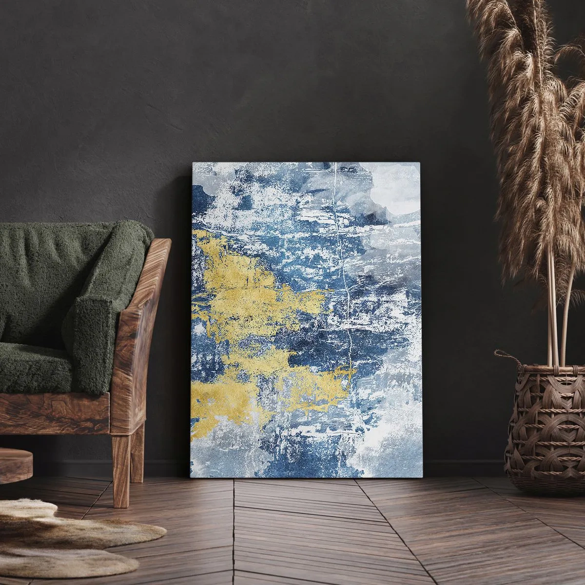 Schilderen op canvas - Abstractie vol met weer - 55x100 cm