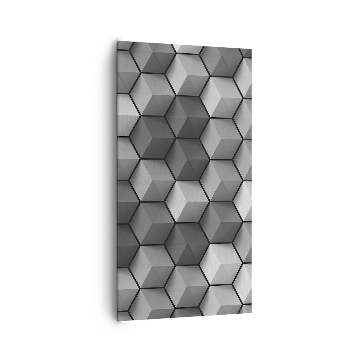 Schilderen op canvas - Kubistische puzzel - 65x120 cm