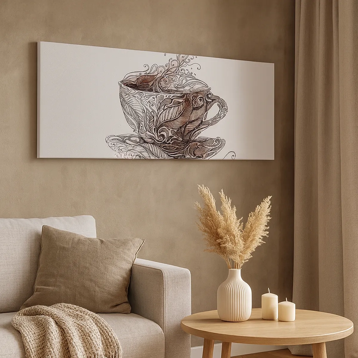 Schilderen op canvas - Thee voor alles - 30x30 cm