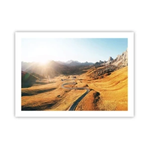Poster - In een gouden vallei - 70x50 cm