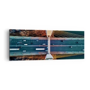 Schilderen op canvas - BEYOND the waters, beyond the forest - 140x50 cm