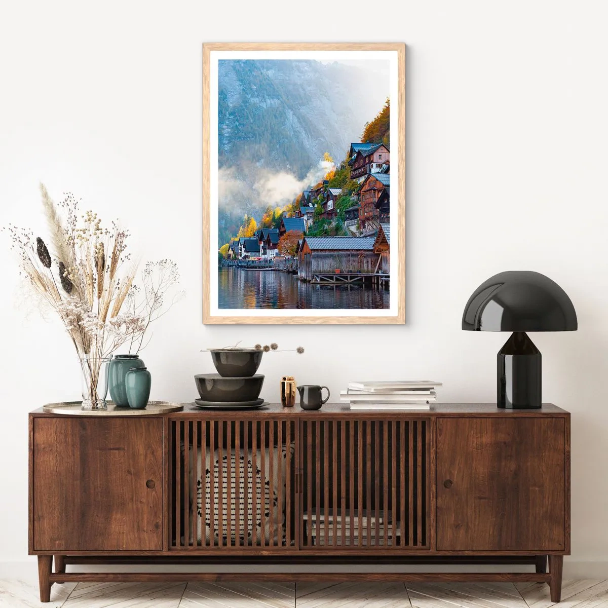 Een poster in een licht eiken lijst - Alpine sfeer - 30x40 cm