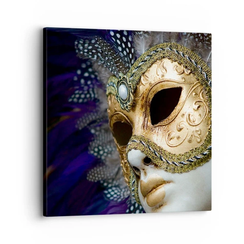 Schilderen op canvas - Venetiaans portret in goud - 30x30 cm