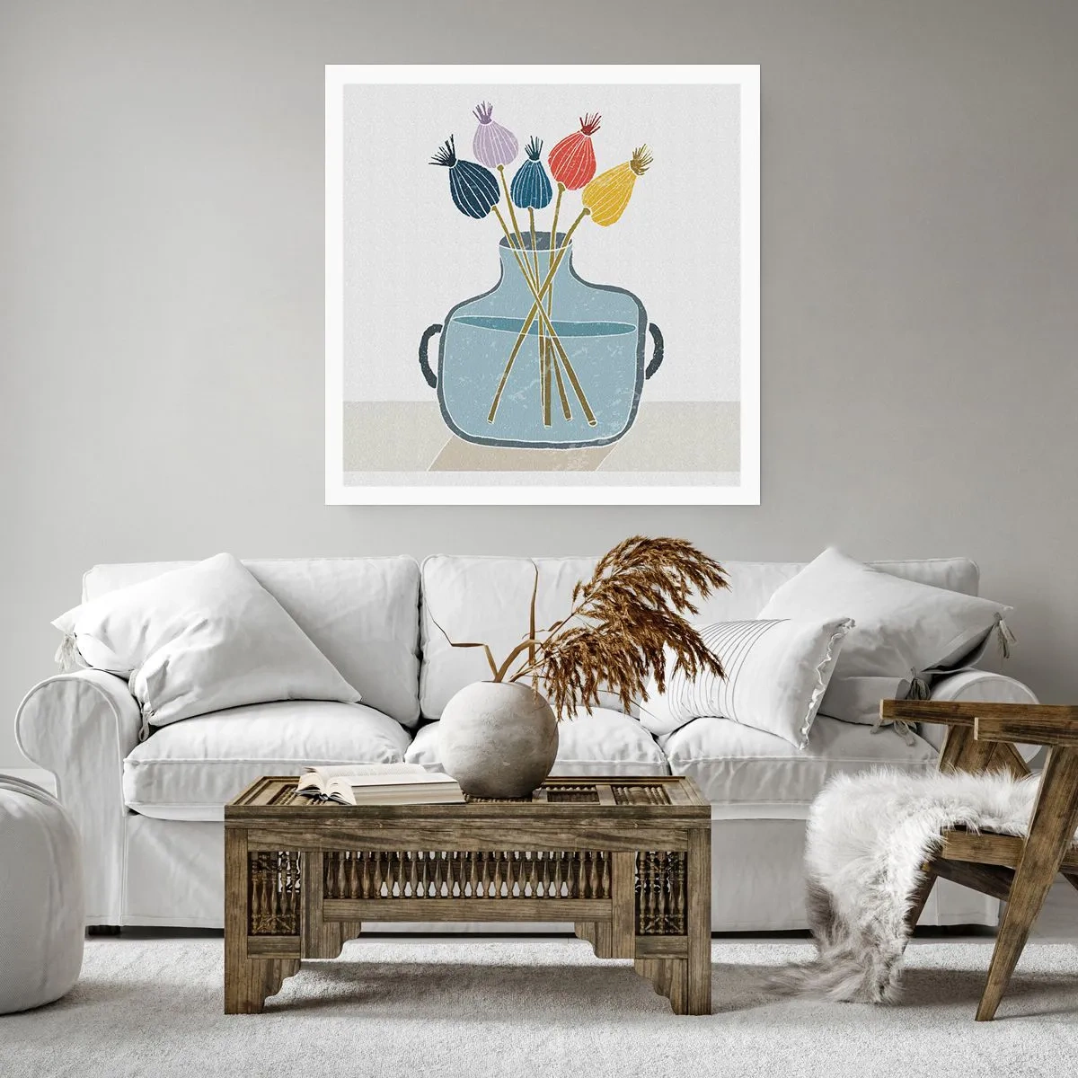 Poster - Alsof hij met maanzaad heeft gezaaid - 40x40 cm