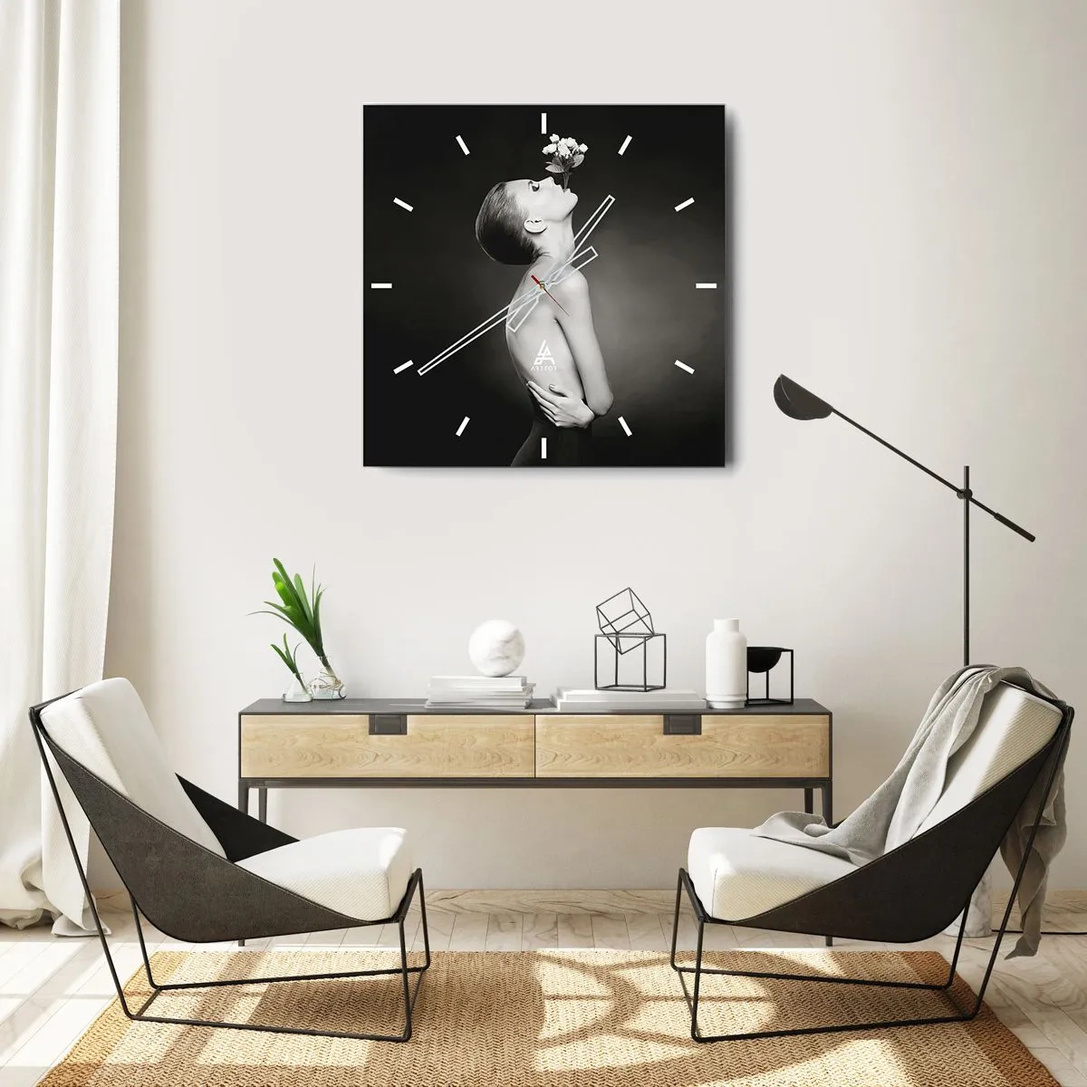 Wandklok - Klok - Excentrieke elegantie - 30x30 cm