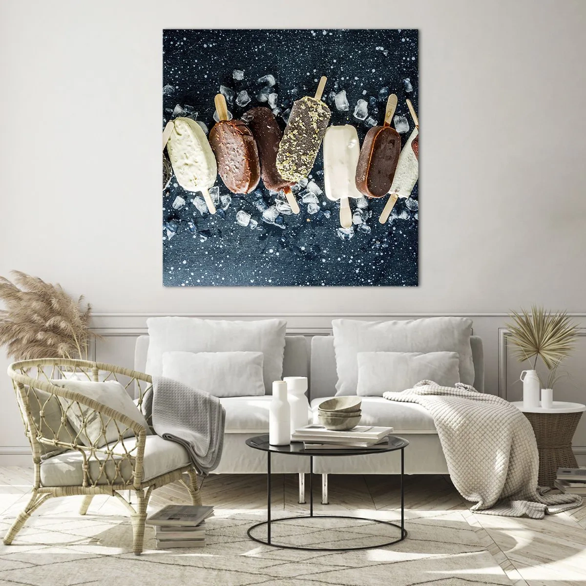 Schilderen op glas - De smaak van hete zomer - 70x70 cm