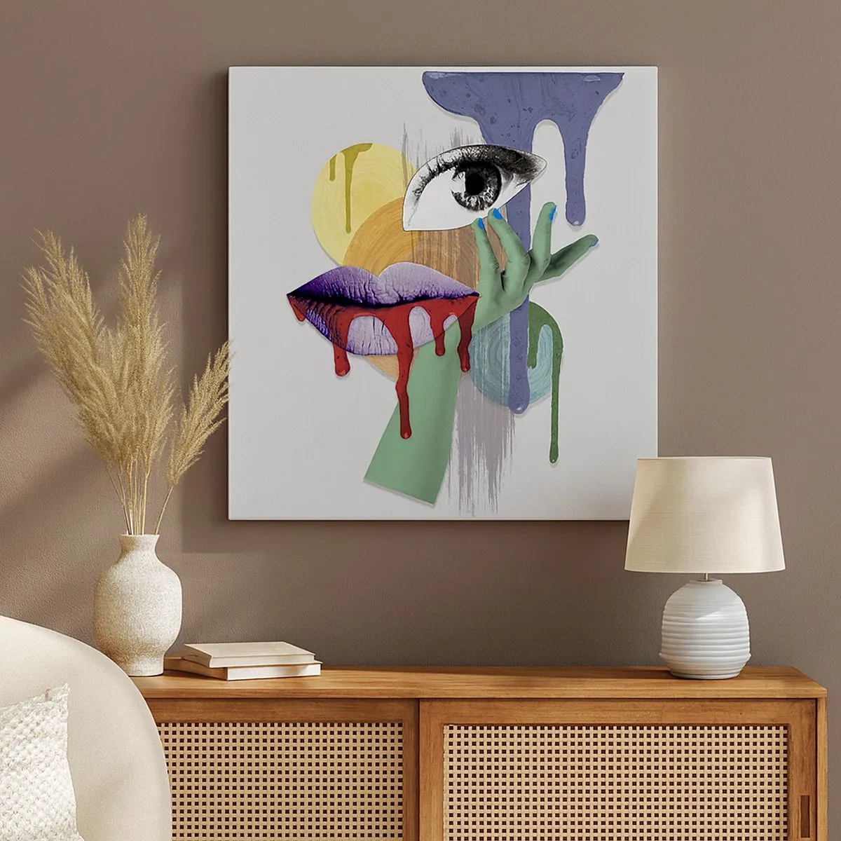 Schilderen op canvas - Een gedeconstrueerd portret - 30x30 cm