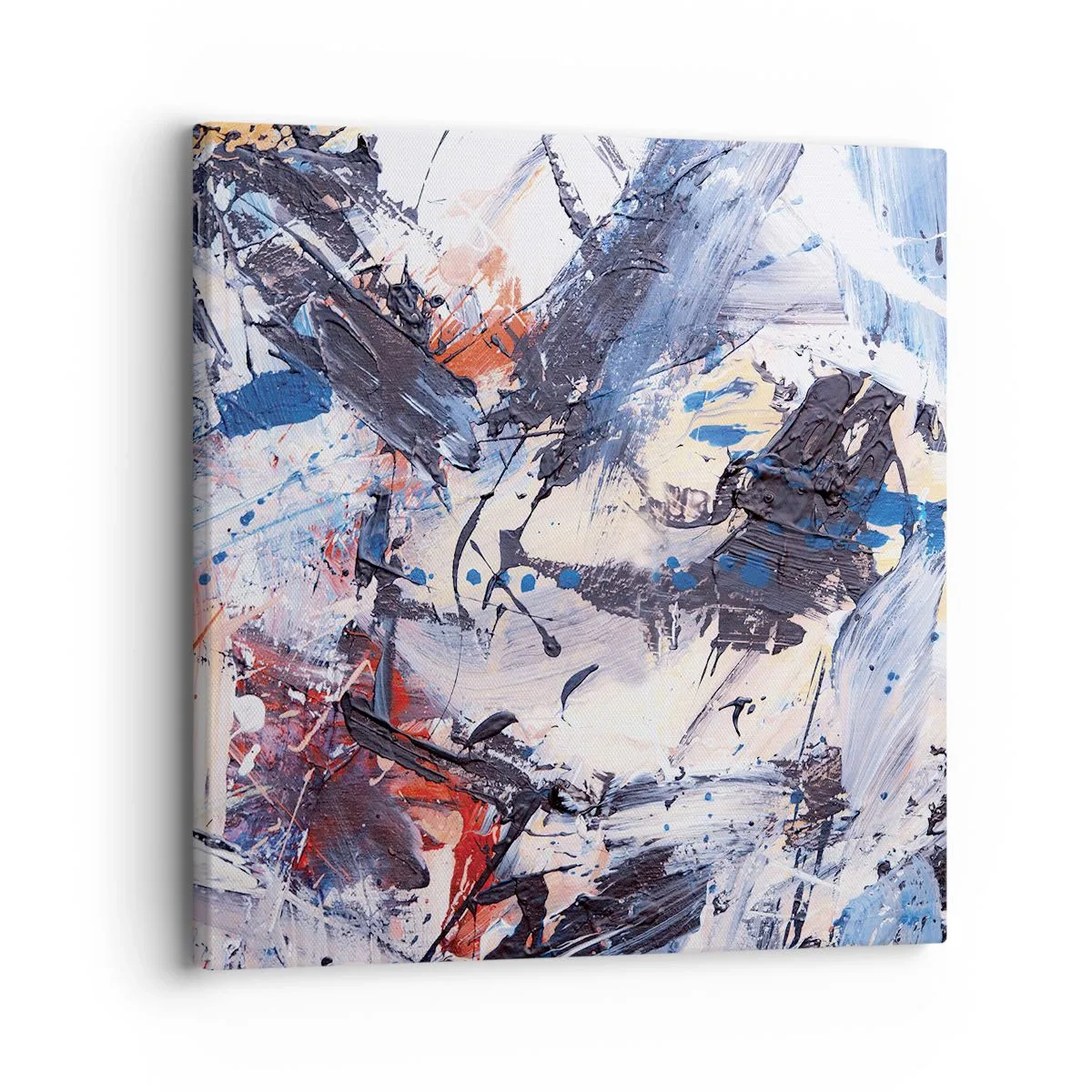 Schilderen op canvas - Gekke dans van abstractie - 30x30 cm