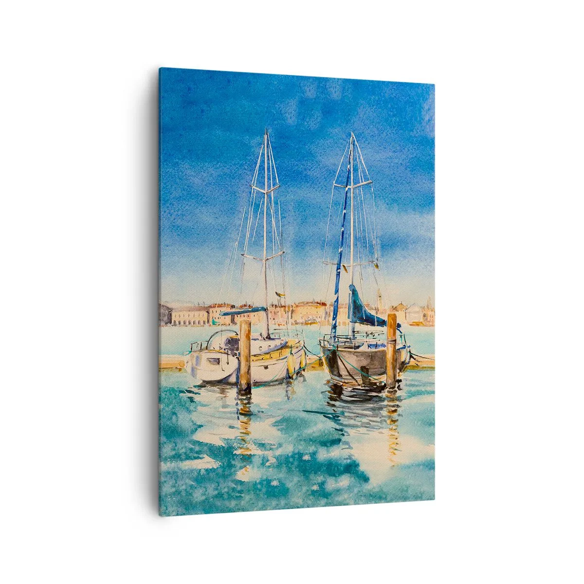 Schilderen op canvas - Zonnige lagune - 70x100 cm