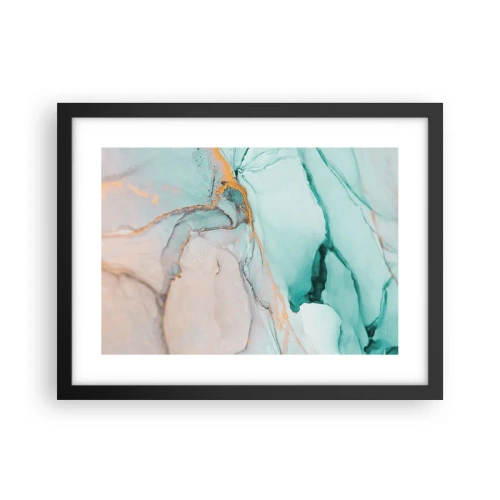 Poster in een zwarte lijst - Een dans van vormen en kleuren - 40x30 cm