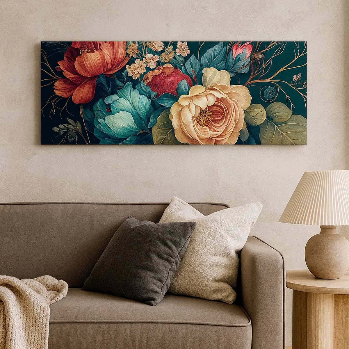 Schilderen op canvas - 19e-eeuwse charme - 100x40 cm