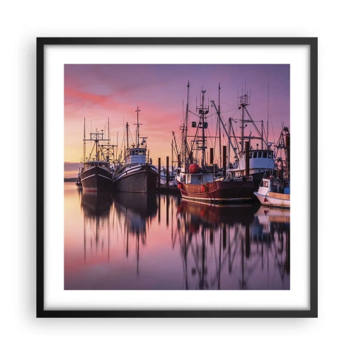 Poster in een zwarte lijst - Voor de volgende dag - 50x50 cm